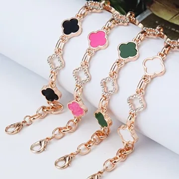 Elegant Riuziyi Lucky Clover Bracelet for Women
