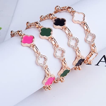 Elegant Riuziyi Lucky Clover Bracelet for Women