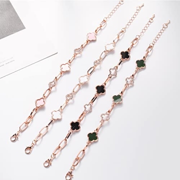 Elegant Riuziyi Lucky Clover Bracelet for Women