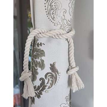 Natural Cotton Curtain Tiebacks - Stylish and Versatile