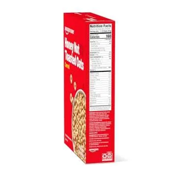 Amazon Saver, Honey Nut Toasted Oats Cereal, 12.25 Oz (Previously Happy Belly, Packaging May Vary)