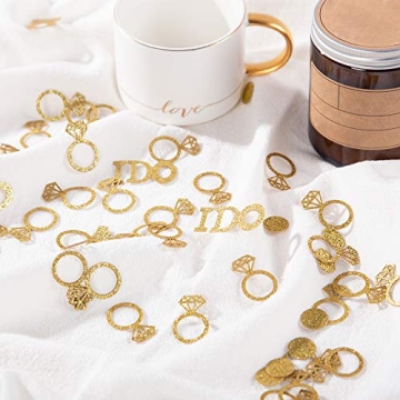 Sparkling Gold Diamond Ring Confetti for Bridal Shower