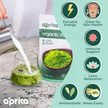 Matcha Powder from Japan, Organic Matcha Green Tea Powder, No Sugar Added Matcha Tea Powder for Matcha Latte, Japanese Green Tea Matcha - Premium Culinary Grade Te Matcha Organic - 1 oz/ 30g - by AprikaLife