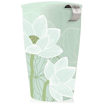 Tea Forte Lotus Kati Steeping Cup - 12oz Ceramic Infuser Mug
