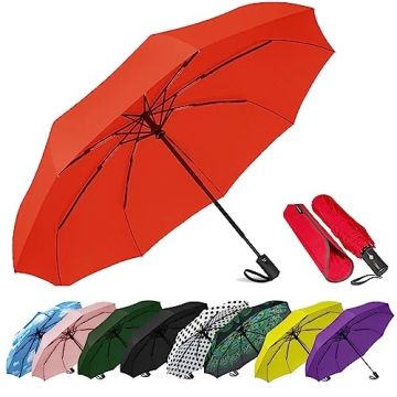 SIEPASA Windproof Travel Compact Umbrella-Automatic Umbrellas for Rain-Compact Folding Umbrella, Tra...