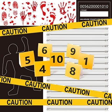 TICIAGA 29pcs Crime Scene Decoration Kit - Complete Party Props for Themed Events