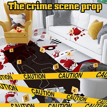 TICIAGA Crime Scene Decor Kit for Fun Parties