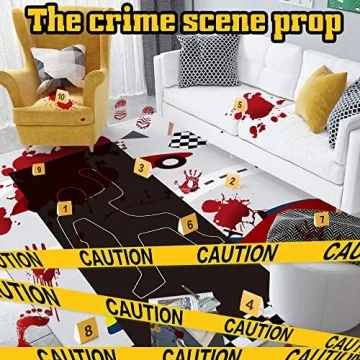 TICIAGA Crime Scene Decor Kit for Fun Parties
