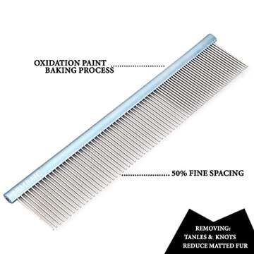 Metal Dog Grooming Comb for Long Haired Pets