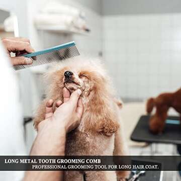 Metal Dog Grooming Comb for Long Haired Pets