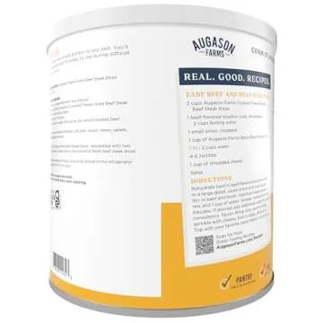 Augason Farms Freeze Dried Beef Steak Dices for Food Storage