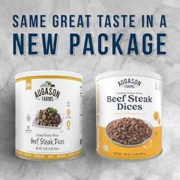 Augason Farms Freeze Dried Beef Steak Dices for Food Storage