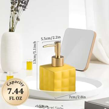 Hand Soap Dispenser Dish Cube Soap Dispenser Countertop 7.44 FL OZ. /220 ML Hand Lotion Pump Bottle ...