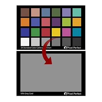 Pixel Perfect Camera Colour Correction Card – 4x6 for Photo and Video - Reference Tool Grey Card Target White Balance Exposure Temperature Colour Calibration Chart, Set of 2