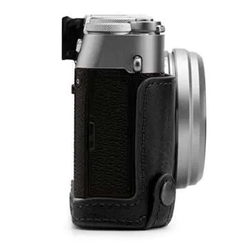 MegaGear MG1894 Ever Ready Genuine Leather Camera Half Case Compatible with Fujifilm X100V - Black