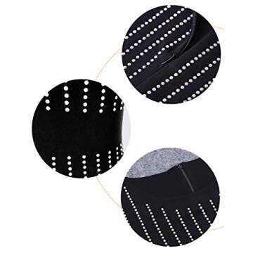 whoinshop Women's High Neck Long Sleeves Rhinestone Midi Evening Bandage Elegant Dress (L, Black)