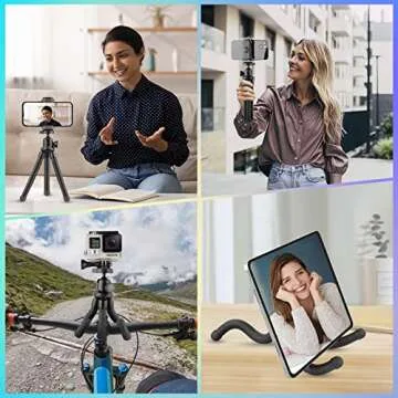 UBeesize 12-Inch Flexible Phone Tripod with Remote
