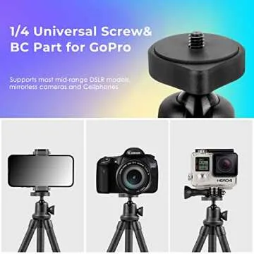 UBeesize 12-Inch Flexible Phone Tripod with Remote