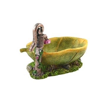 Fairy Garden Bath Tub Leaf Shape Decor for Gardens