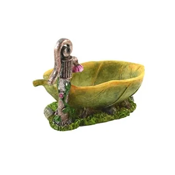 Fairy Garden Bath Tub Leaf Shape Decor for Gardens