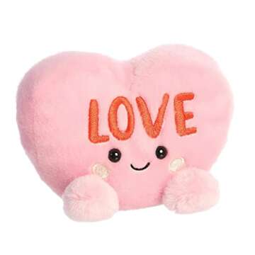 Aurora® Adorable Palm Pals™ Candy Heart Love™ Stuffed Animal - Pocket-Sized Fun - On-The-Go Play - Pink 5 Inches
