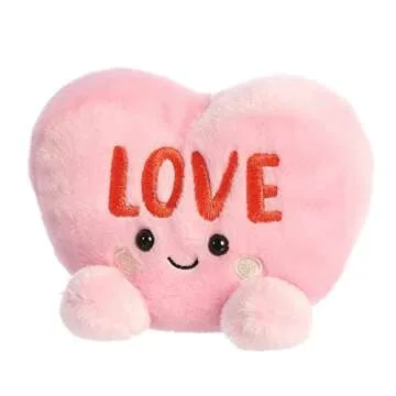 Aurora® Adorable Palm Pals™ Candy Heart Love™ Stuffed Animal - Pocket-Sized Fun - On-The-Go Play - Pink 5 Inches