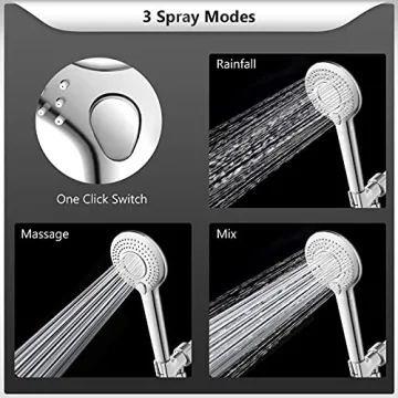 FEELSO Filtered Shower Head High Pressure 3 Spray Mode