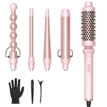 Wavytalk 5 in 1 Curling Iron & Wand Set - Pink