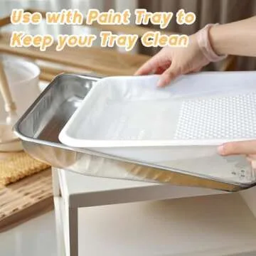 KINGORIGIN Paint Tray Liner, 20 Pack, 9 Inch Paint Roller Tray, Disposable Paint Tray for House, Walls and Furniture Painting