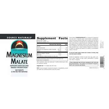 Source Naturals Magnesium Malate 3750 mg per Serving - for Energy Production* - 360 Tablets