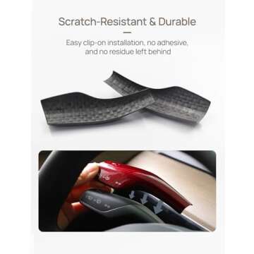 TPARTS Carbon Fiber Steering Cover for Tesla Model 3/Y