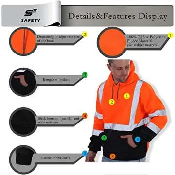 High Visibility Hoodie for Men - SESafety Comfort and Protection