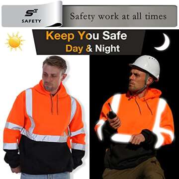 High Visibility Hoodie for Men - SESafety Comfort and Protection
