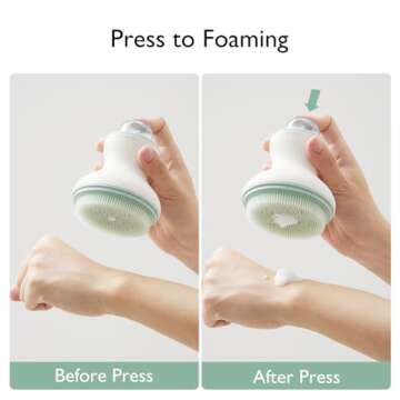 Momcozy Innovative Cradle Cap Brush with Pump - Baby Shower Essential