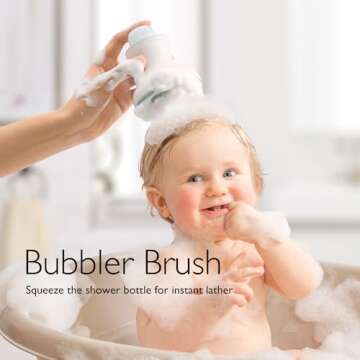 Momcozy Cradle Cap Brush with Pump for Newborns