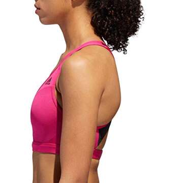adidas Womens Racer Sports Bra - Real Magenta for Active Use