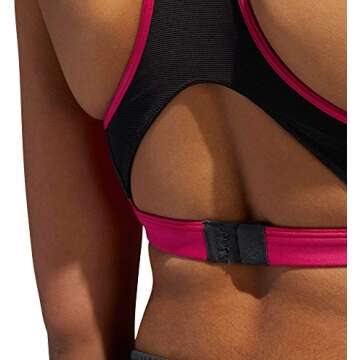 adidas Womens Racer Sports Bra - Real Magenta for Active Use