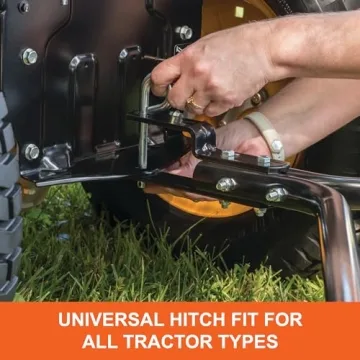 Agri-Fab 45-0546 52" Tow-Behind Lawn Sweeper, 26 cu. ft Hopper Bag Capacity; Leaf & Grass Cathcher, with Adjustable Brush Height and Dump From Seat Handle