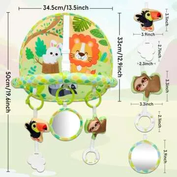 Dr.Rapeti Baby Car Seat Toy for Travel Rear Facing Double Sided Baby Travel Activity Car Seat Entertainment Toy Easy Drive Gift for Newborn Baby Infant 0-12 Month