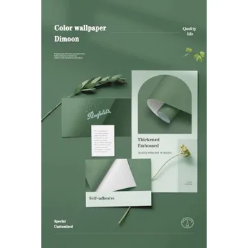 Dimoon Green Peel and Stick Wallpaper for Modern Decor