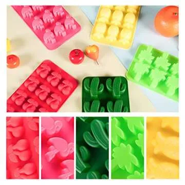 5Pack Silicone Candy Making Molds for Fun Treats