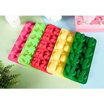 5Pack Silicone Candy Making Molds for Fun Treats