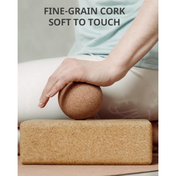 Trideer Eco-Friendly Cork Yoga Blocks for All Fitness Levels