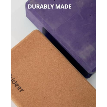 Trideer Eco-Friendly Cork Yoga Blocks for All Fitness Levels