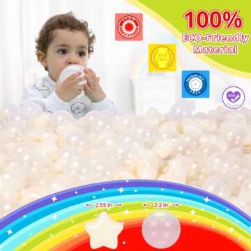 Buy Star Ball Pit Balls for Toddlers - 100 Non-Toxic Balls