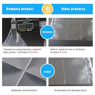 Homgaty 450 Pockets Baseball Card Sleeves for Collectors