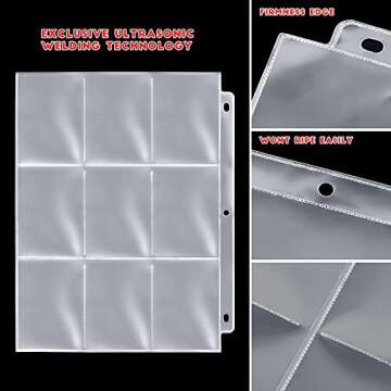 Homgaty 450 Pockets Baseball Card Sleeves for Collectors
