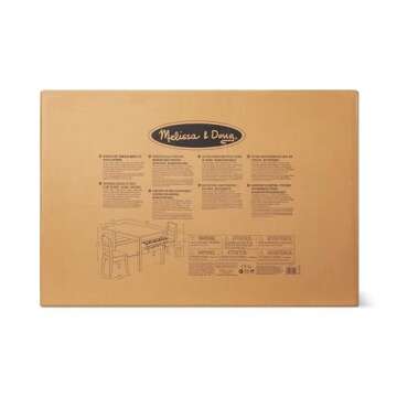 Melissa & Doug Wooden Art Table & Chairs Set - White - Kids Table And Chair Set, Kids Craft Table And Chairs, Children's Furniture