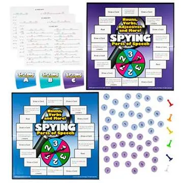LEARNING ADVANTAGE Spying Parts of Speech - Board Games for Kids - Word Games - In-Home Learning - S...