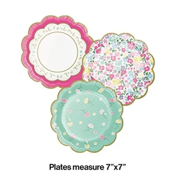 Creative Converting Floral Dessert Plates for Parties